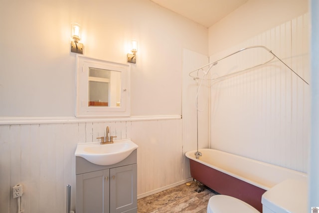 326 N 9th, Paducah, KY 42001 - full bathroom featuring vanity, wainscoting, and tub / shower combination