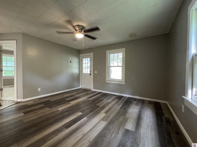 67 Beshear Ln, Princeton, KY 42445 - empty room featuring dark wood-style floors and ceiling fan