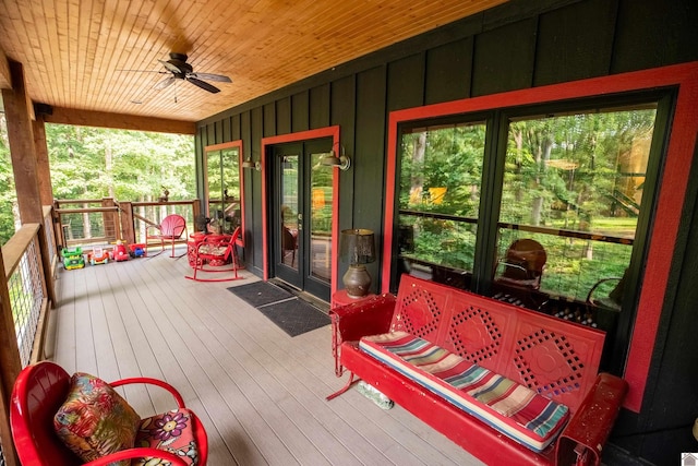 3431 Irvin Cobb Rd, Murray, KY 42071 - wooden deck with ceiling fan