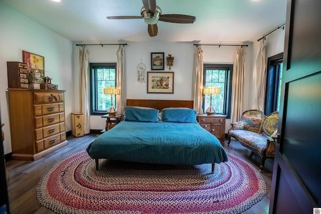 3431 Irvin Cobb Rd, Murray, KY 42071 - bedroom featuring wood finished floors and a ceiling fan