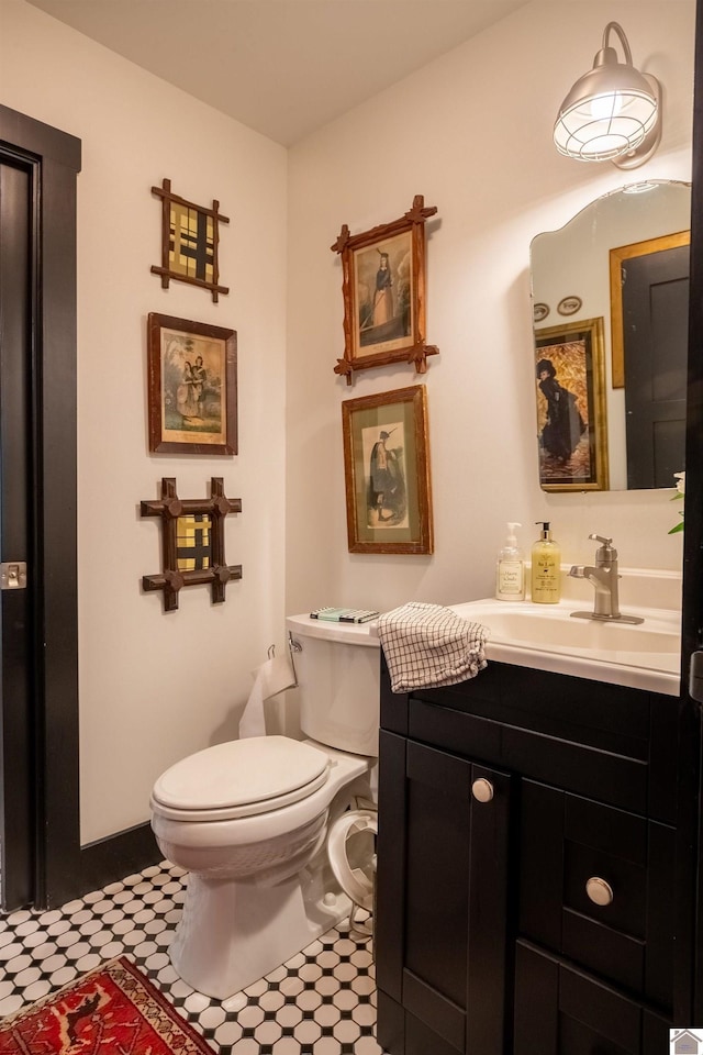 3431 Irvin Cobb Rd, Murray, KY 42071 - half bathroom featuring vanity and tile patterned floors