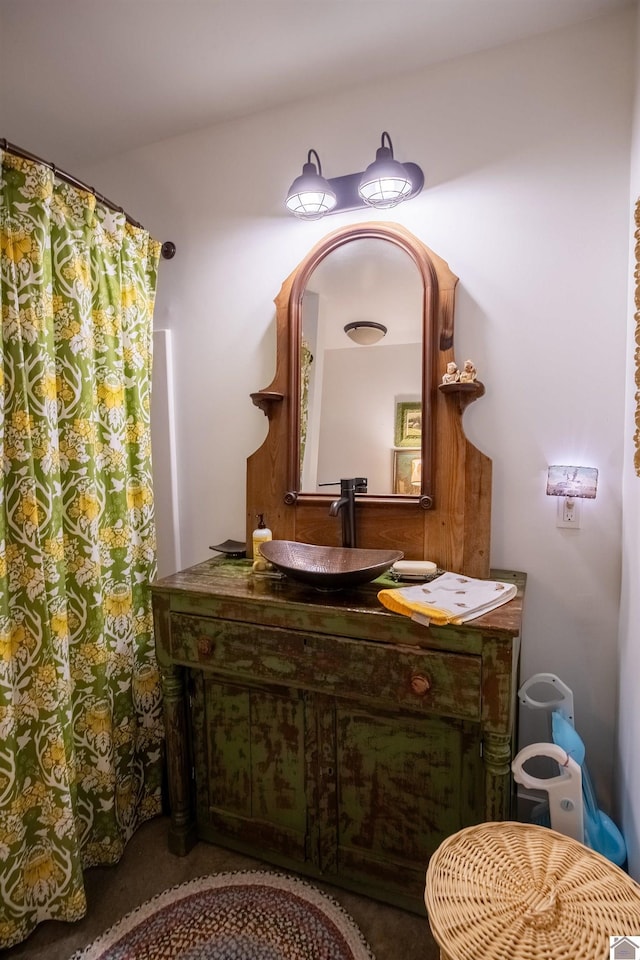 3431 Irvin Cobb Rd, Murray, KY 42071 - bathroom with vanity and a shower with curtain