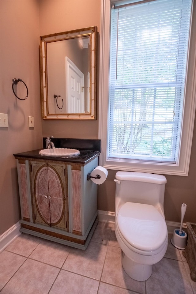 129 Wayne Cir, New Concord, KY 42076 - half bath with vanity and tile patterned floors