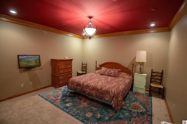 129 Wayne Cir, New Concord, KY 42076 - carpeted bedroom with crown molding and recessed lighting
