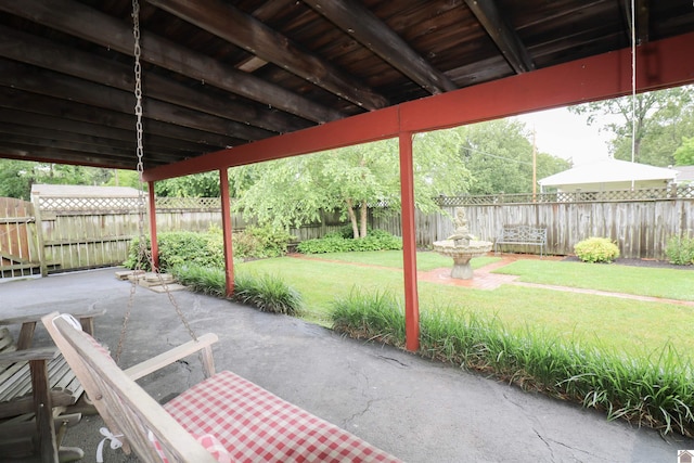2567 Clay St, Paducah, KY 42001 - fenced backyard with a patio area