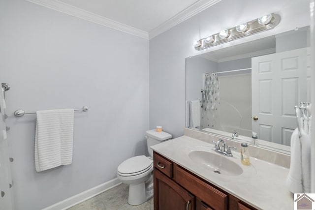 1530 Holt Rd, Paducah, KY 42001 - full bathroom with vanity, curtained shower, and crown molding