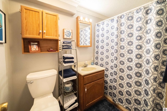 1201 Winslow Way, Paducah, KY 42001 - full bathroom featuring vanity, ornamental molding, and curtained shower