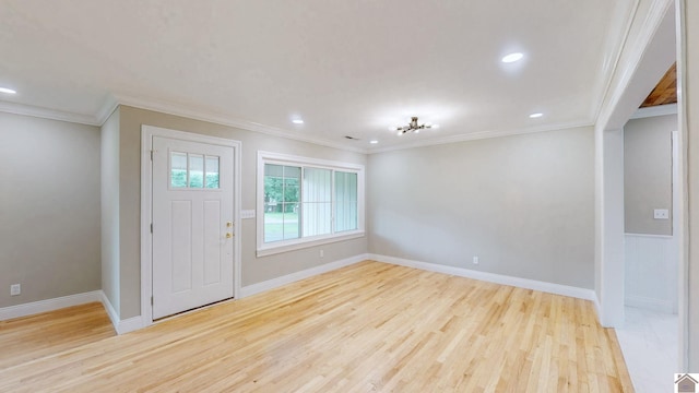 700 S 16th, Murray, KY 42071 - entrance foyer with wood finished floors, recessed lighting, and crown molding