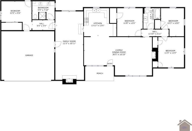 700 S 16th, Murray, KY 42071 - view of floor plan / room layout