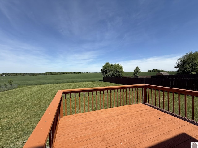 2042 Carneal Ln, Oak Grove, KY 42262 - wooden deck with a view of rural / pastoral area