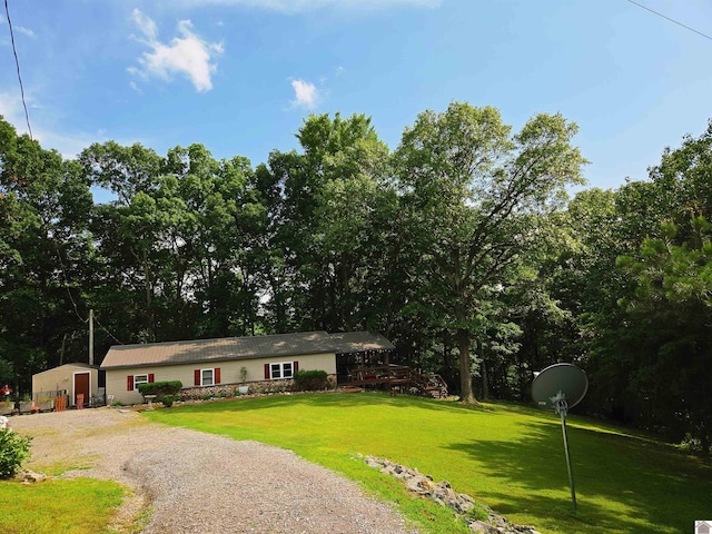 1040 Shine Ln, Cadiz, KY 42211 - view of front of house featuring driveway and a front yard