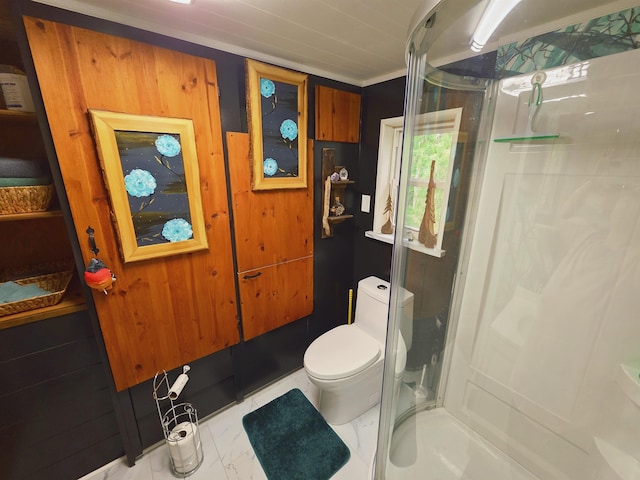 1040 Shine Ln, Cadiz, KY 42211 - full bath featuring a shower stall and marble look tile flooring