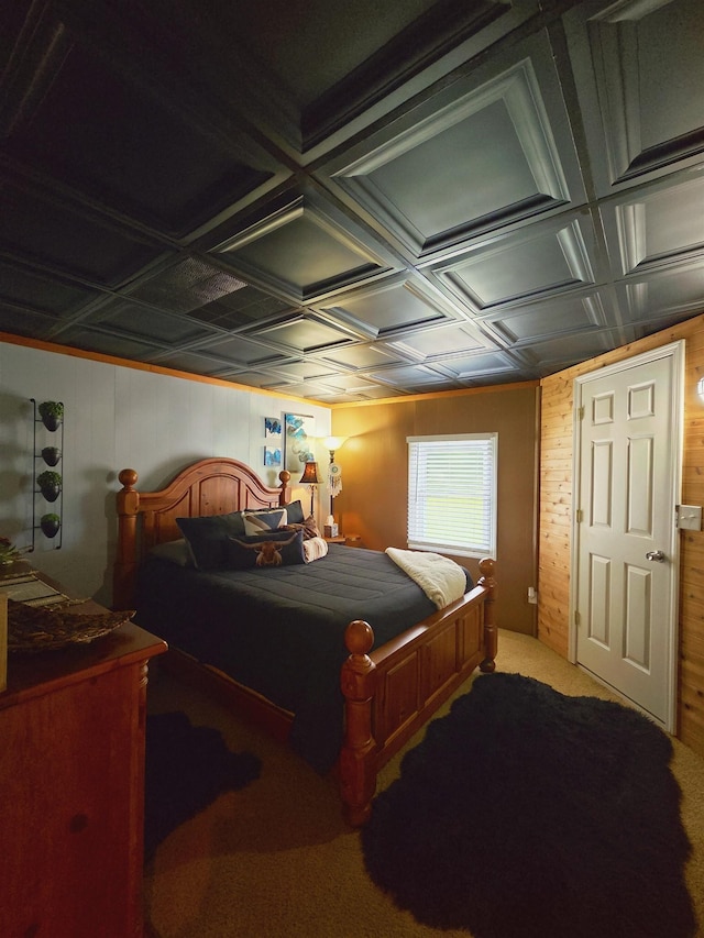 1040 Shine Ln, Cadiz, KY 42211 - bedroom with wooden walls and light carpet