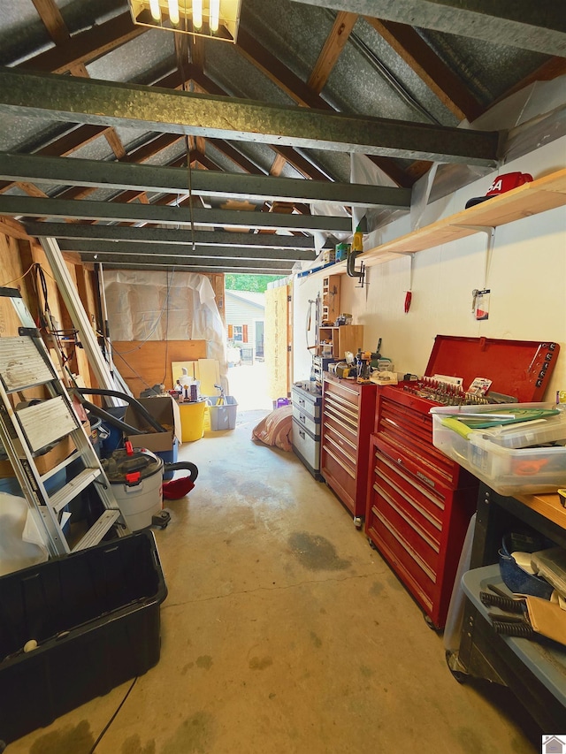 1040 Shine Ln, Cadiz, KY 42211 - miscellaneous room with concrete floors and a workshop area