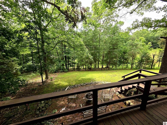 1040 Shine Ln, Cadiz, KY 42211 - wooden terrace with a lawn
