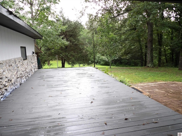 150 Sills Ln, Benton, KY 42025 - wooden terrace with a lawn