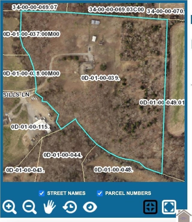 150 Sills Ln, Benton, KY 42025 - aerial view of property's location featuring property parcel outlined