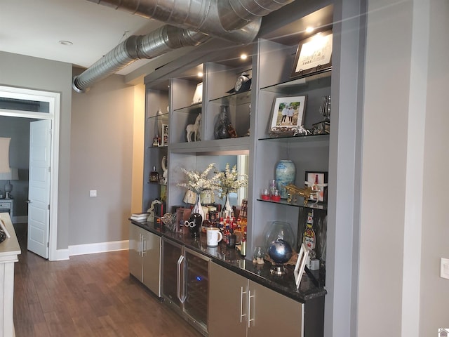 117 N 2nd, Paducah, KY 42001 - indoor bar featuring beverage cooler and dark wood-type flooring