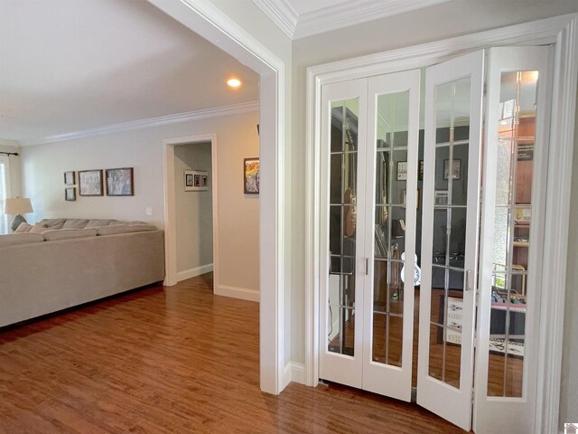 1514 Martin Chapel, Murray, KY 42071 - entryway featuring french doors, crown molding, and wood finished floors