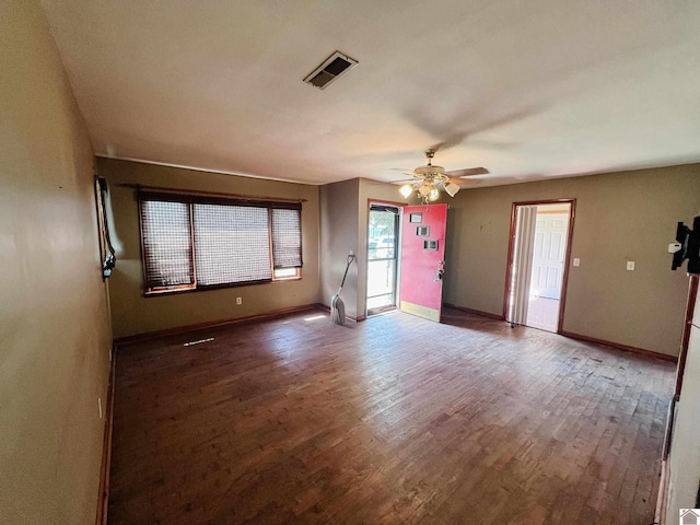 524 S Seminary St, Princeton, KY 42445 - empty room with wood finished floors and ceiling fan