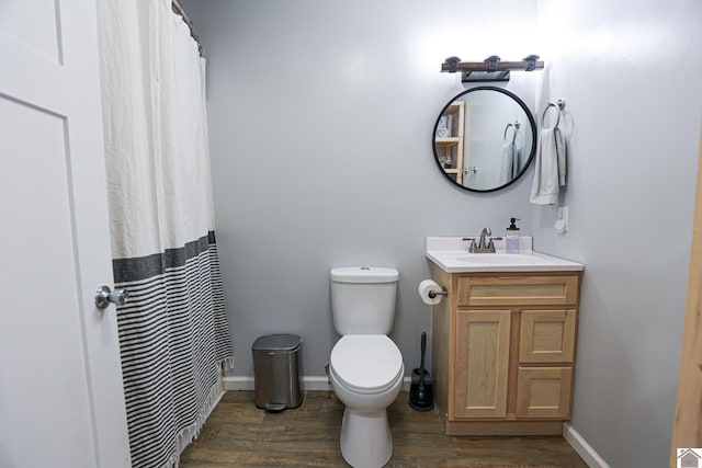 1715 State Route 80 W, Arlington, KY 42021 - full bath with vanity, wood finished floors, and a shower with shower curtain