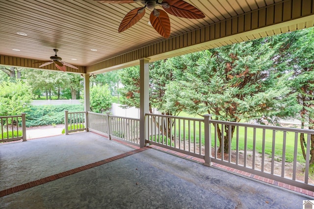 329 Royal Park Dr, Calvert City, KY 42029 - view of patio / terrace with a ceiling fan