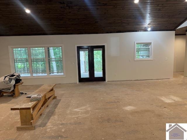104 Water District Rd, Cadiz, KY 42211 - entrance foyer featuring plenty of natural light, wooden ceiling, and lofted ceiling