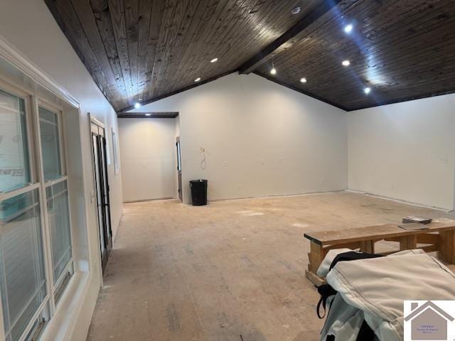 104 Water District Rd, Cadiz, KY 42211 - interior space featuring vaulted ceiling and wood ceiling