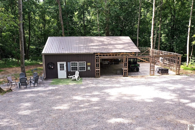 104 Water District Rd, Cadiz, KY 42211 - garage with a view of trees
