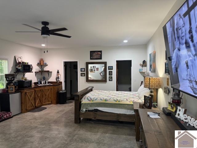 104 Water District Rd, Cadiz, KY 42211 - bedroom featuring recessed lighting and ceiling fan