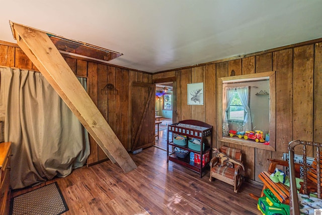 353 Creswell Rd, Princeton, KY 42445 - game room featuring wood walls and wood finished floors