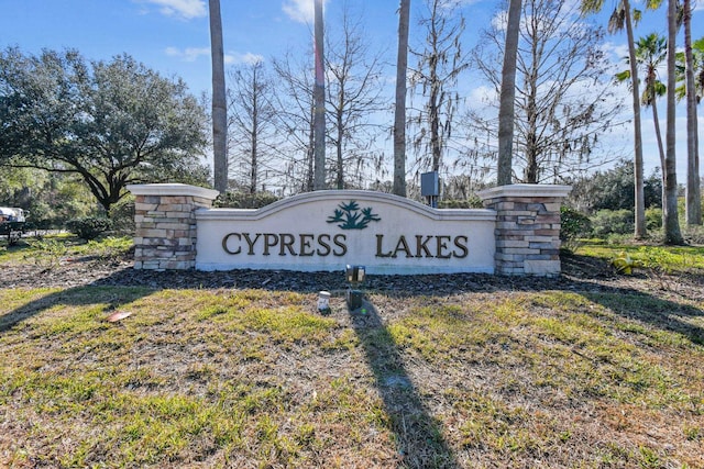 view of community sign