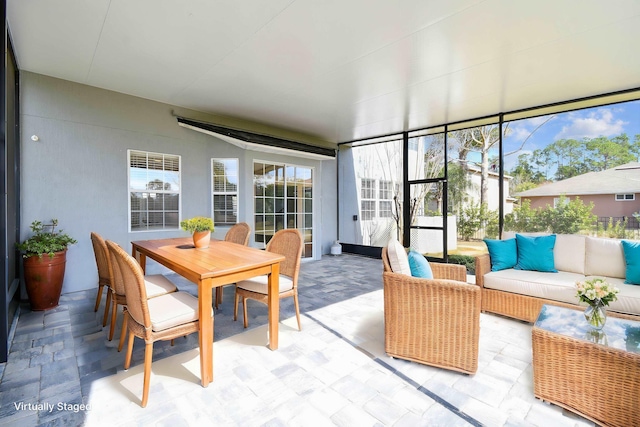 view of sunroom