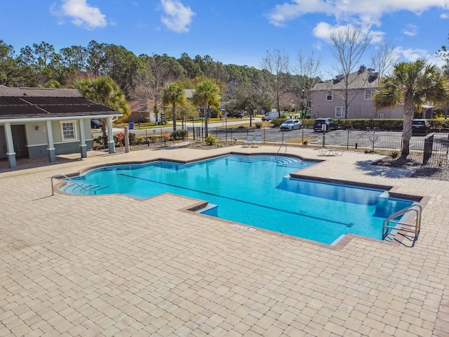 view of pool with a patio