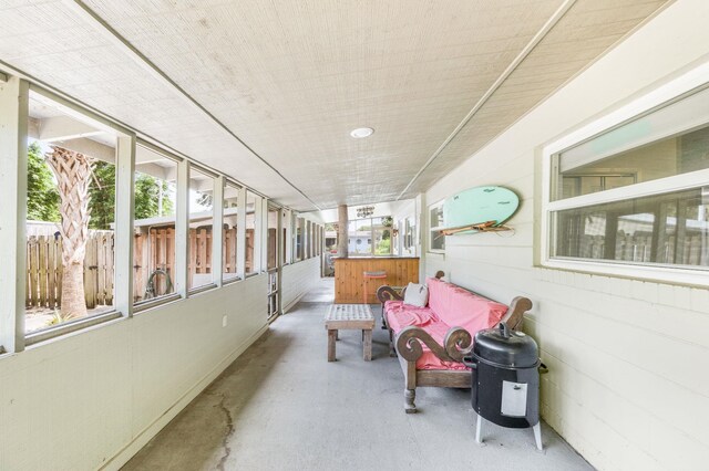 view of sunroom