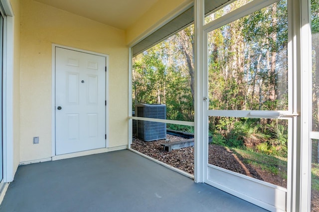 unfurnished sunroom featuring a healthy amount of sunlight