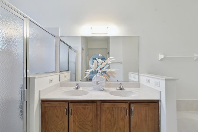 581 Boxwood Pl, Saint Augustine, FL 32086 - full bathroom featuring double vanity, a shower stall, and a tub