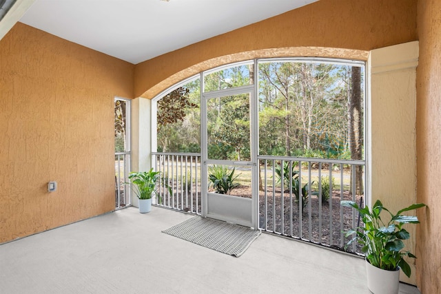 view of sunroom