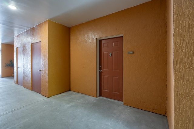 interior space with a patio area