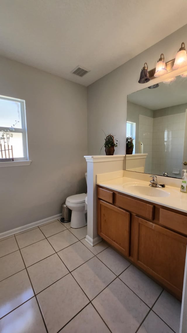 708 Blackmoor Gate Ln, Saint Augustine, FL 32084 - bathroom featuring vanity, tile patterned flooring, toilet, and baseboards