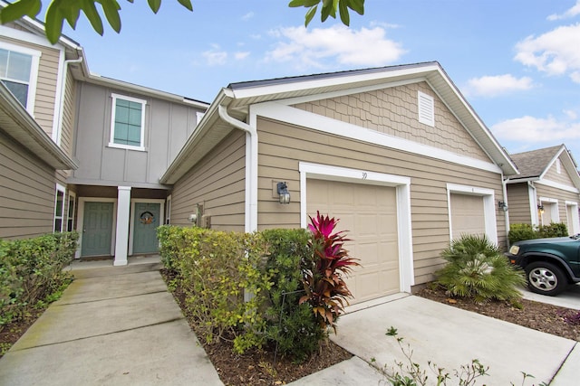 view of front of home featuring a garage and board and batten siding