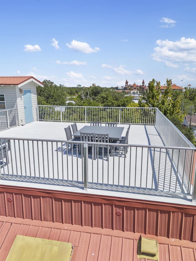 view of wooden terrace