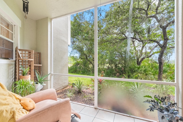 sunroom with plenty of natural light