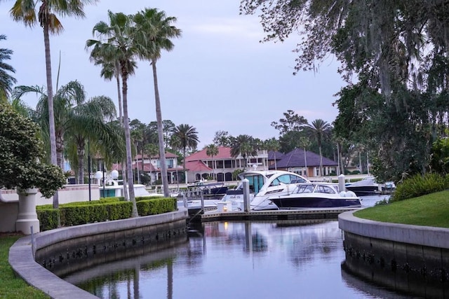 exterior space featuring a water view