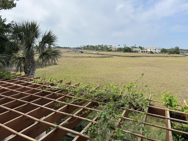 view of yard with a rural view
