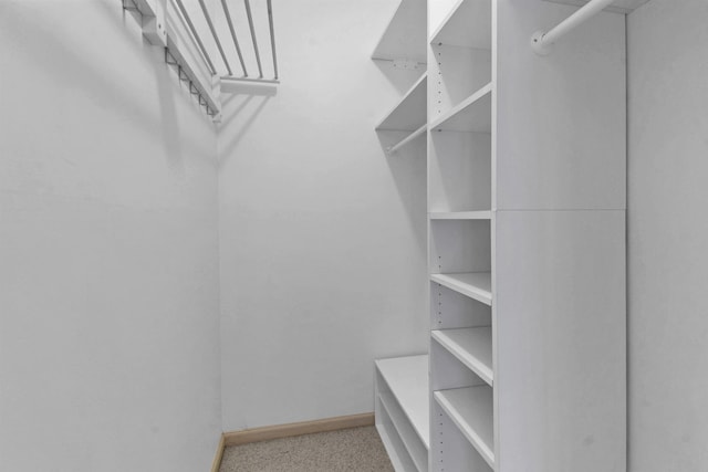 view of walk in closet