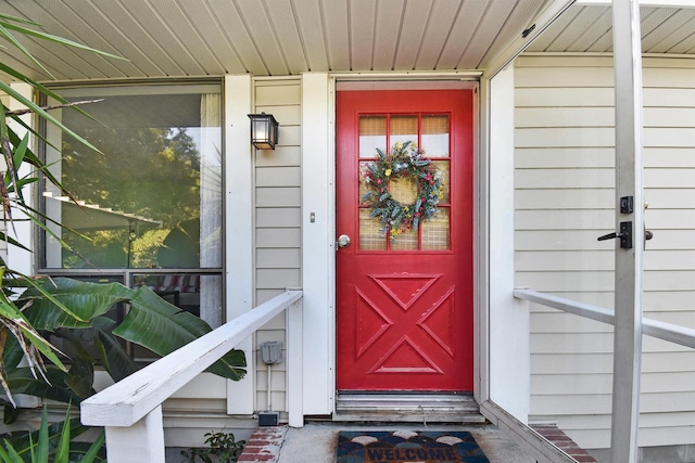 view of exterior entry