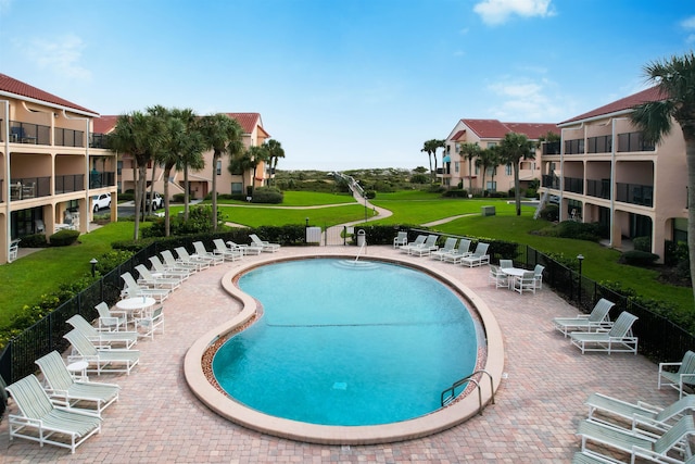 view of pool with a patio area