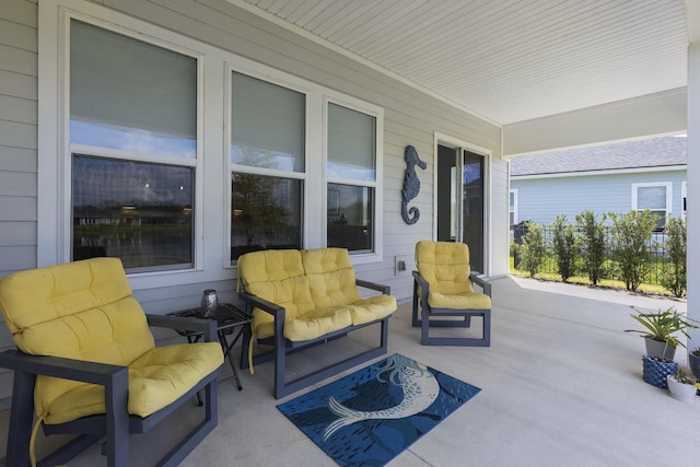 view of patio with a porch