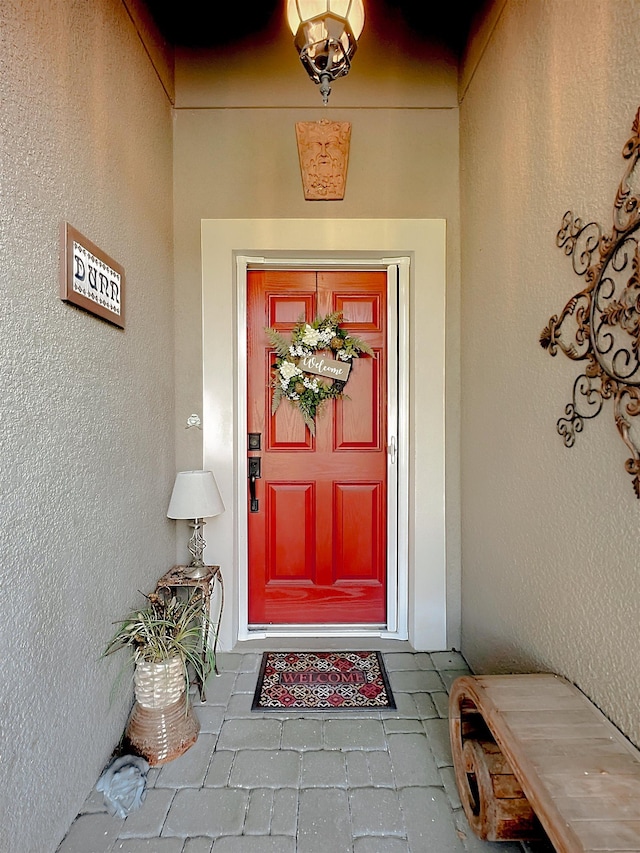 view of doorway to property